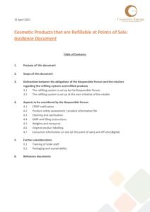 Guidance Document on refillable products - April 2021