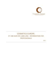N° 24b: Hair dye labelling - information for professionals