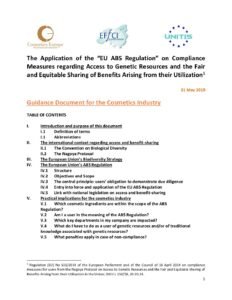 EU ABS Regulation - Cosmetics Industry Guidance Document