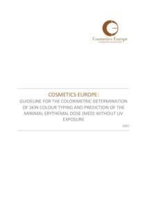 Guideline for Colometric Determination of Skin Colour Typing, 2007