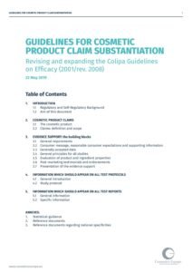 Guidelines for Cosmetic Product Claim Substantiation