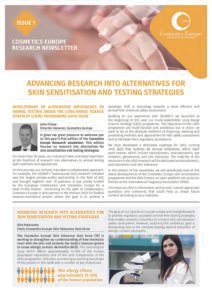 Cosmetics Europe Research Newsletter Issue 1